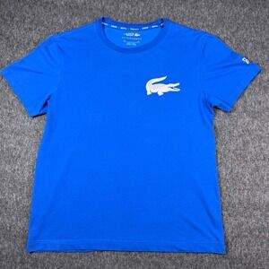 Lacoste Sport Novak Djokovic Blue Ultra Dry Graphic T-Shirt Mens US L FR 5